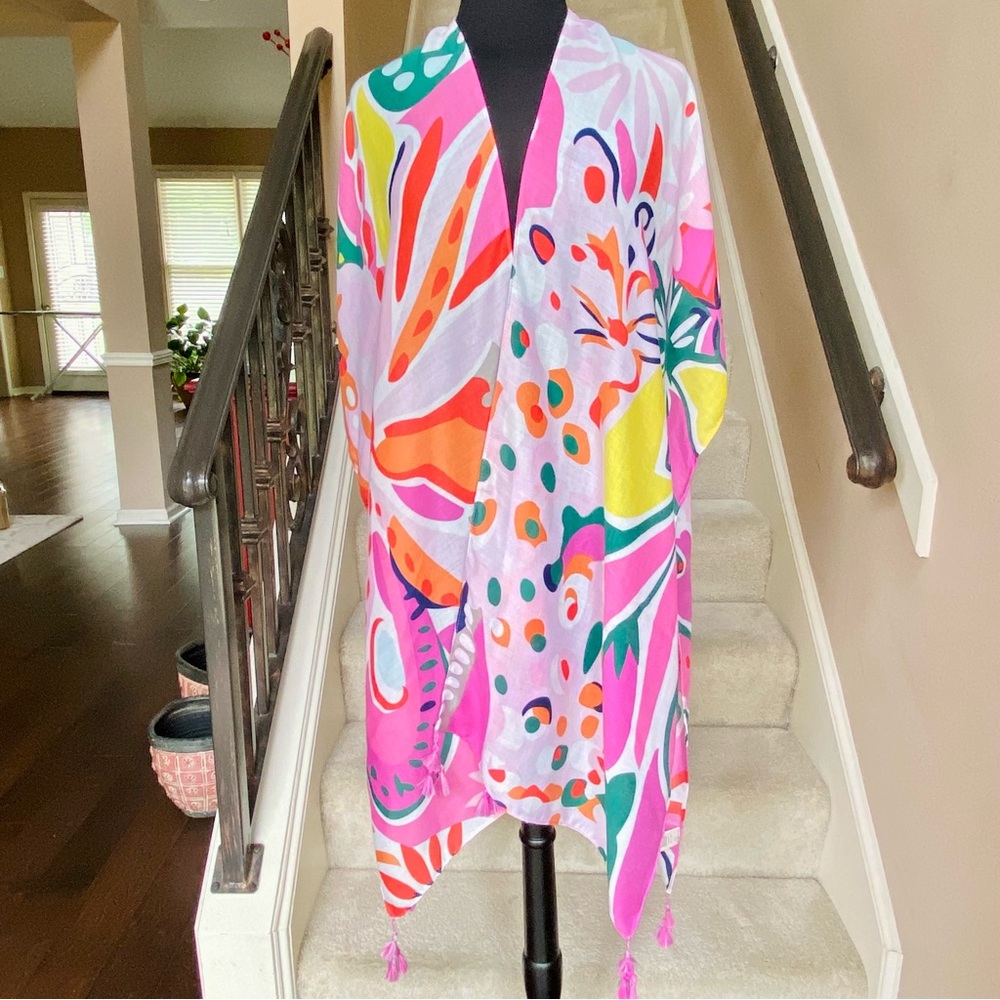 Tropical Floral Kimono/Cover-up/Poncho